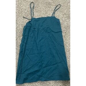 Vitamin A Womens Mini Swim Cover Up Tie Straps  Teal  Size L Beach Coastal Vacay